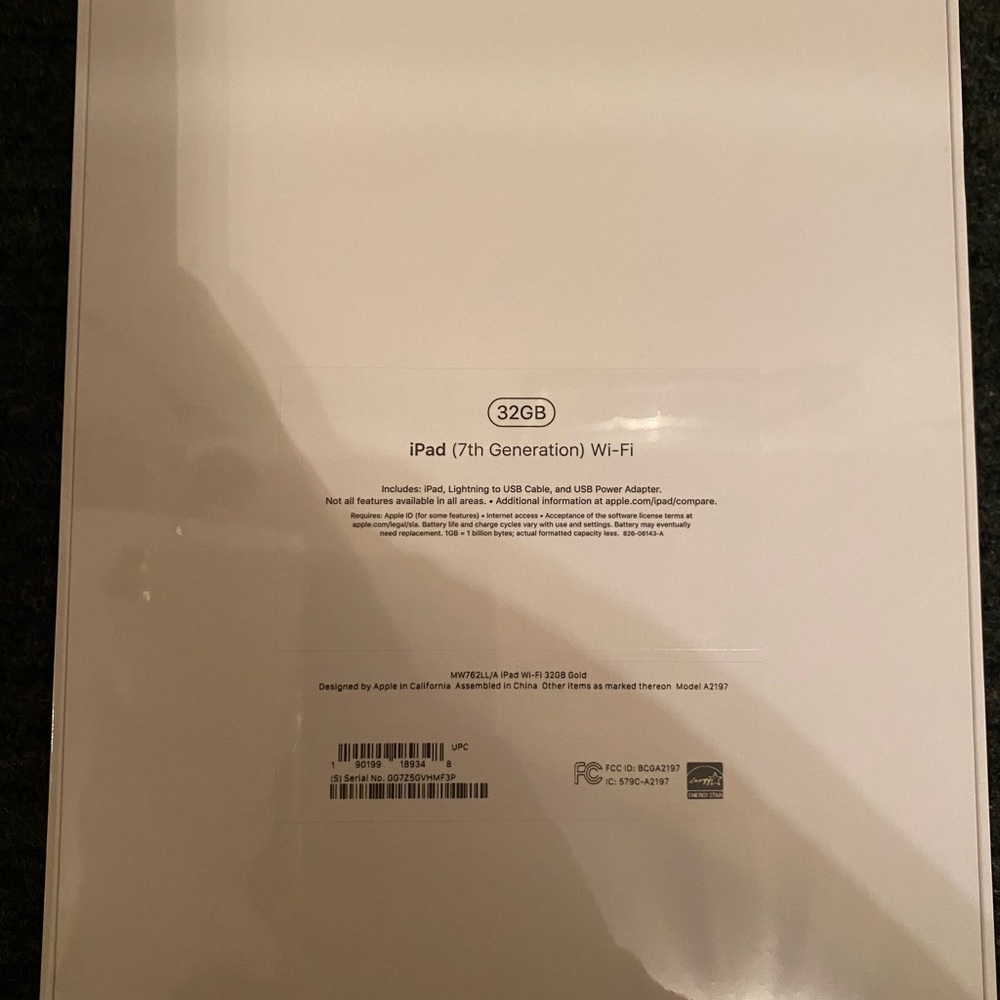 Brand new iPad (7th Generation) Wi-Fi 32GB